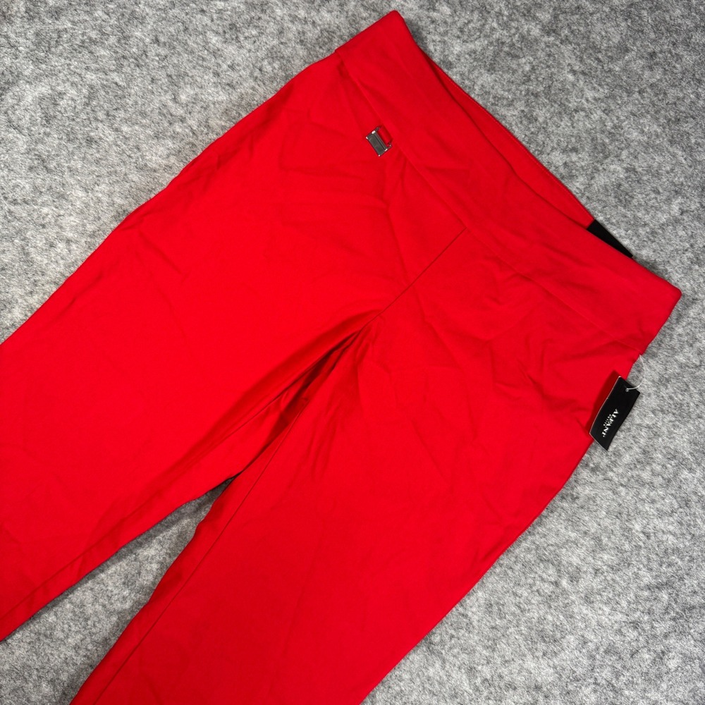 Alfani Womens Red Skinny Leg Tummy Control Petite Pants Size 10P NEW